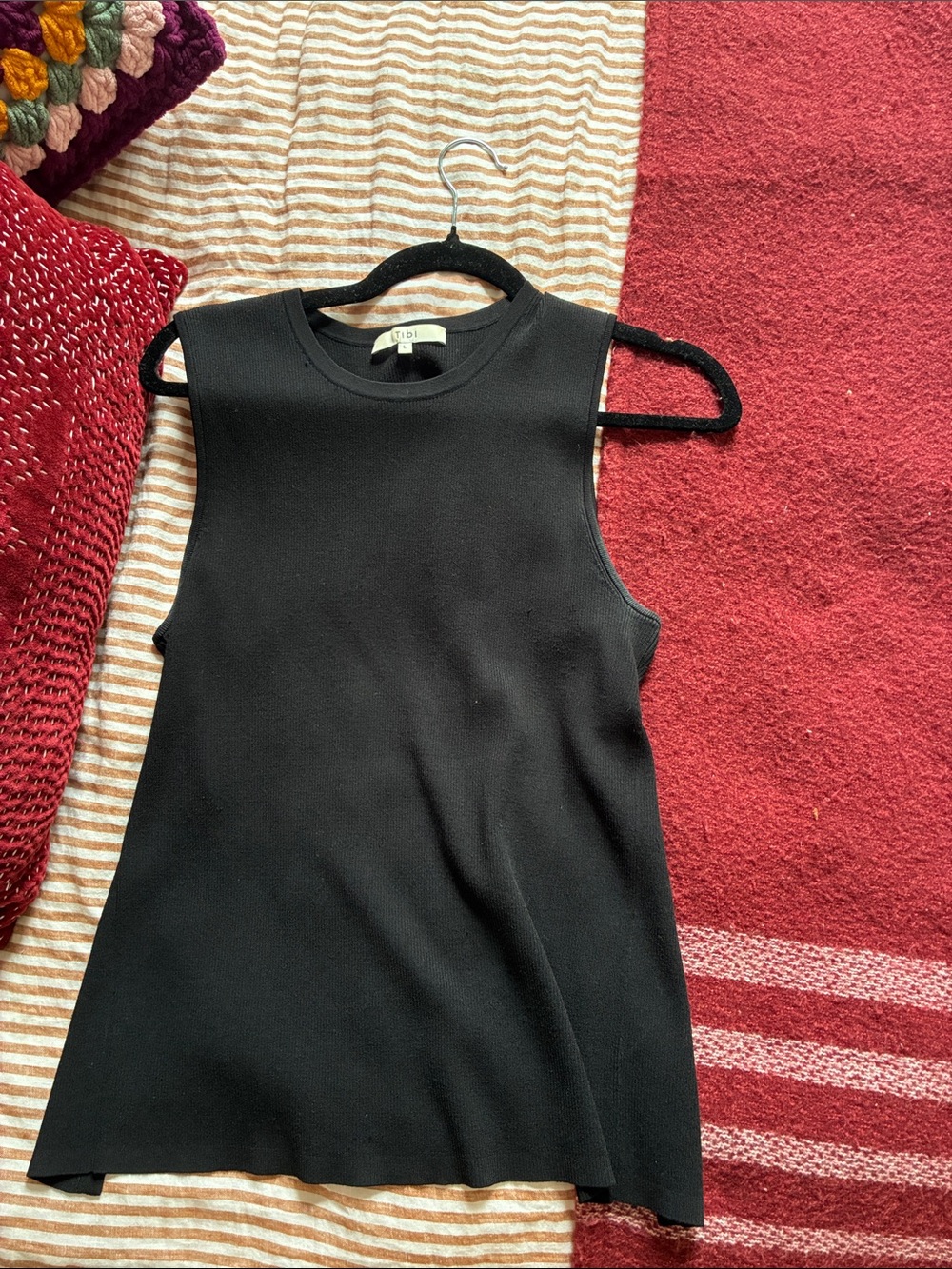 Tibi Open Back Giselle Sweater Tank